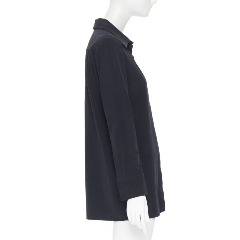 Gucci vintage GUCCI TOM FORD 1996 black rayon nylon wide collar casual long shirt IT38 Size XS / US 0-2 / IT 36-38 - 3 Thumbnail