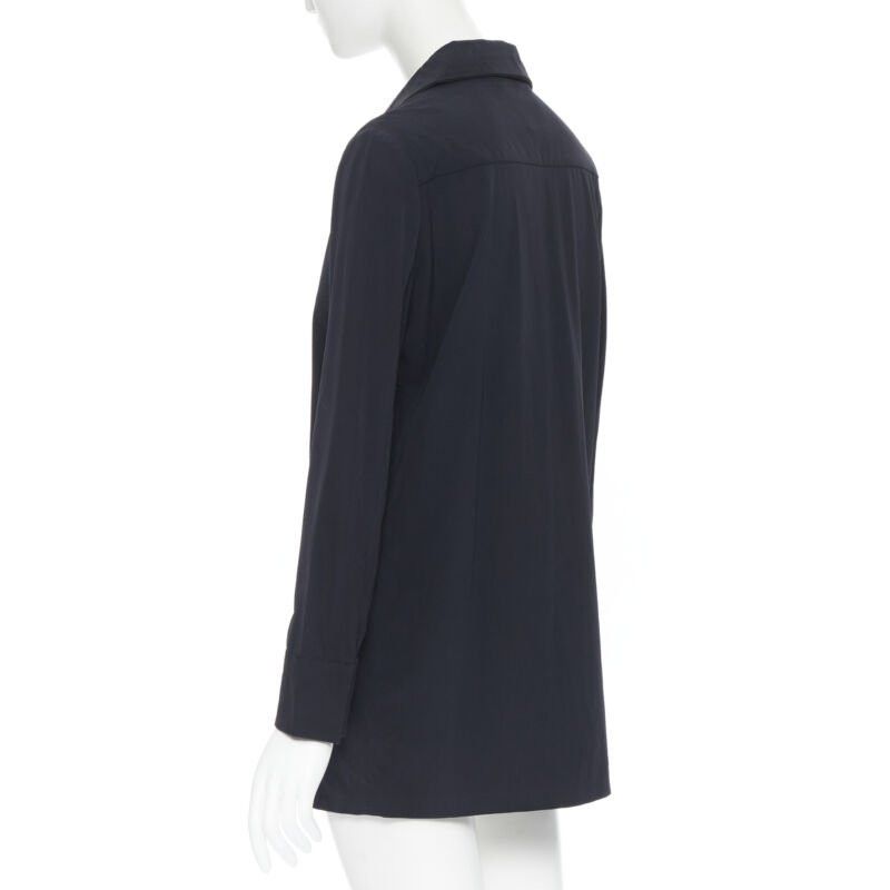 Gucci vintage GUCCI TOM FORD 1996 black rayon nylon wide collar casual long shirt IT38 Size XS / US 0-2 / IT 36-38 - 5 Thumbnail