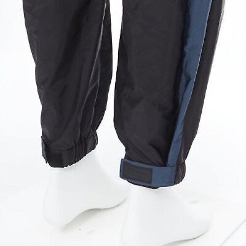 Prada PRADA 2018 black blue nylon side stripe toggle gabardine track pants L Size 30" / US 8 / IT 44 - 2 Thumbnail