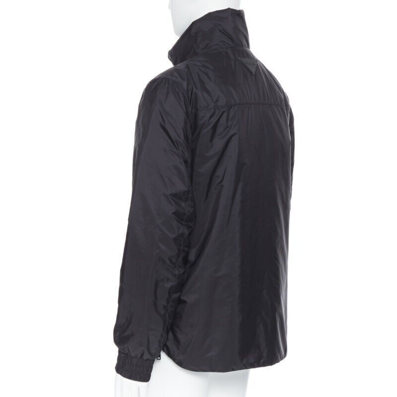 Prada new PRADA 2018 black nylon triangle rubber logo detail padded jacket IT50 L Size US L / EU 52-54 / 3 - 7 Thumbnail