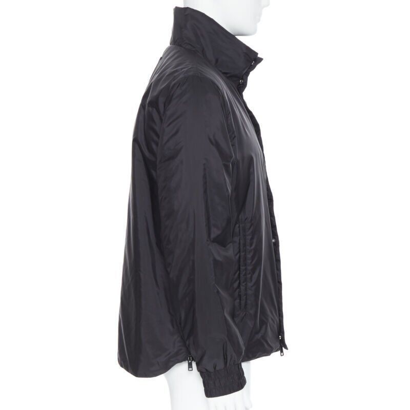 Prada new PRADA 2018 black nylon triangle rubber logo detail padded jacket IT50 L Size US L / EU 52-54 / 3 - 5 Thumbnail