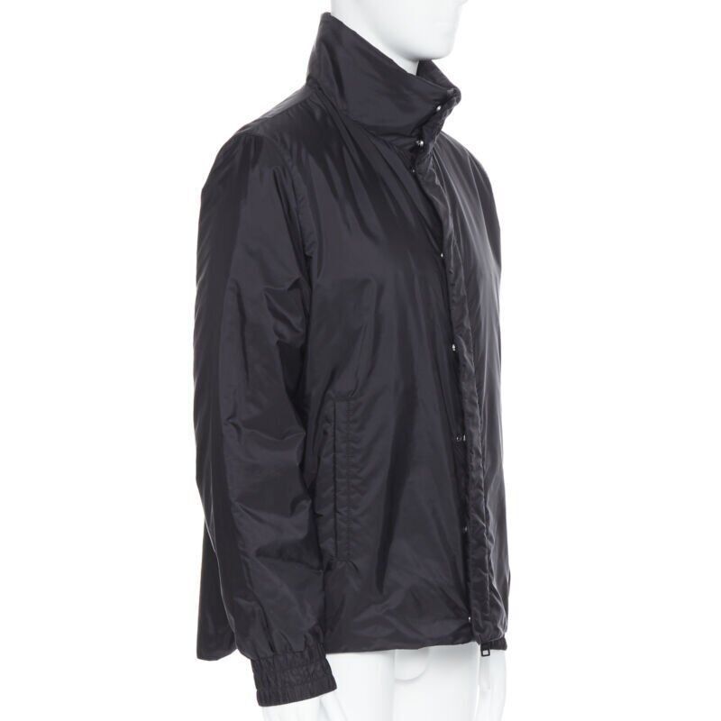 Prada new PRADA 2018 black nylon triangle rubber logo detail padded jacket IT50 L Size US L / EU 52-54 / 3 - 4 Thumbnail