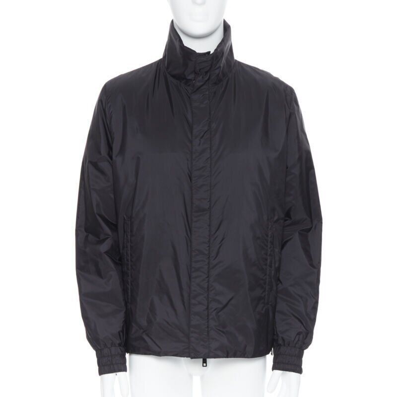 Prada new PRADA 2018 black nylon triangle rubber logo detail padded jacket IT50 L Size US L / EU 52-54 / 3 - 3 Thumbnail