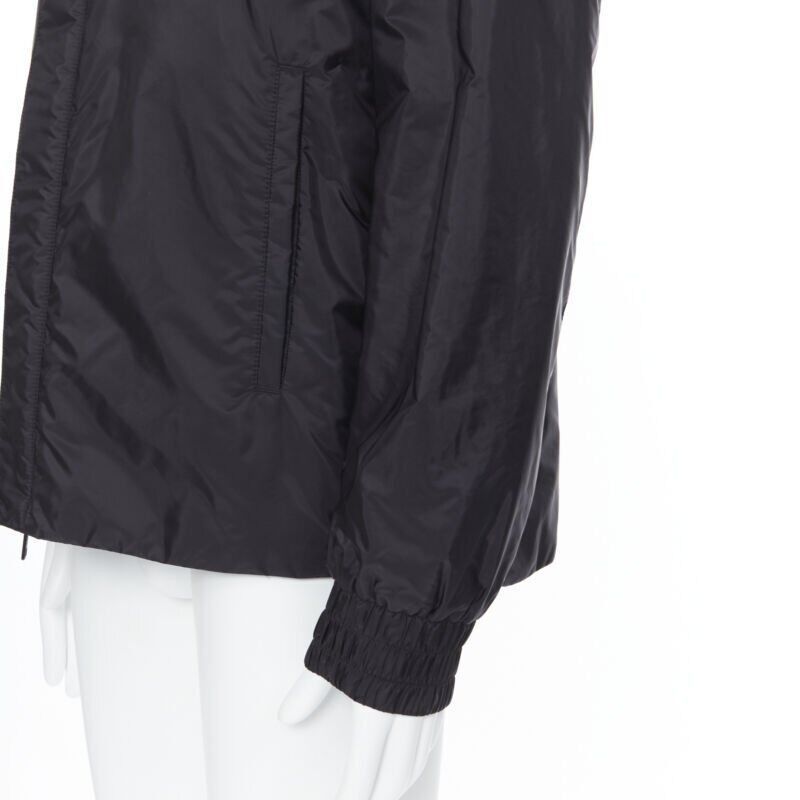 Prada new PRADA 2018 black nylon triangle rubber logo detail padded jacket IT50 L Size US L / EU 52-54 / 3 - 9 Thumbnail