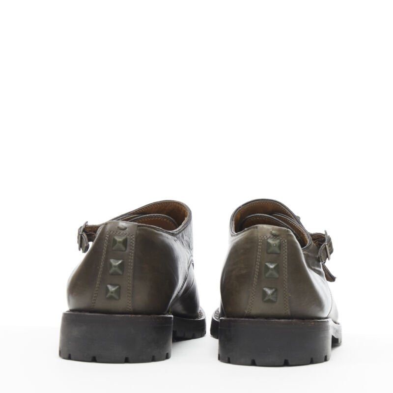 Valentino VALENTINO Rockstud stud embellished strap dual buckle monk brogue loafer EU42 Size US 12 / IT 42 - 5 Thumbnail