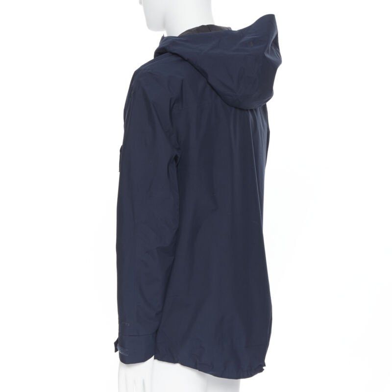The North Face THE NORTH FACE GORE TEX blue asymmetric zip patch pocket hood windbreaker M / L Size US M / EU 48-50 / 2 - 6 Thumbnail