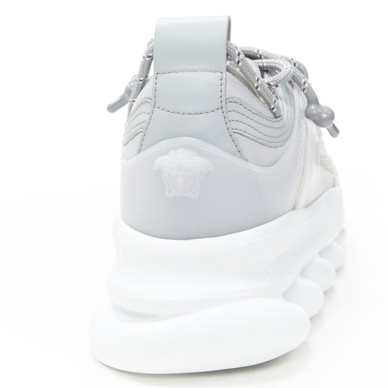 Versace new VERSACE Chain Reaction Reflective Silver Crystal Rhinestone sneaker EU40 US7 Size US 7 / EU 40 - 10 Thumbnail