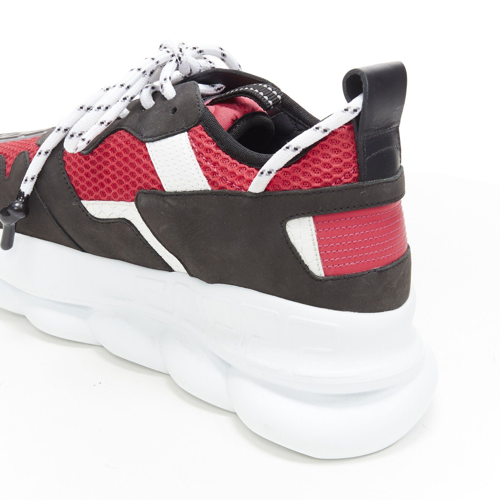 Versace new VERSACE Chain Reaction black suede fuschia red low chunky sneaker EU37 US7 Size US 7 / IT 37 - 10 Thumbnail