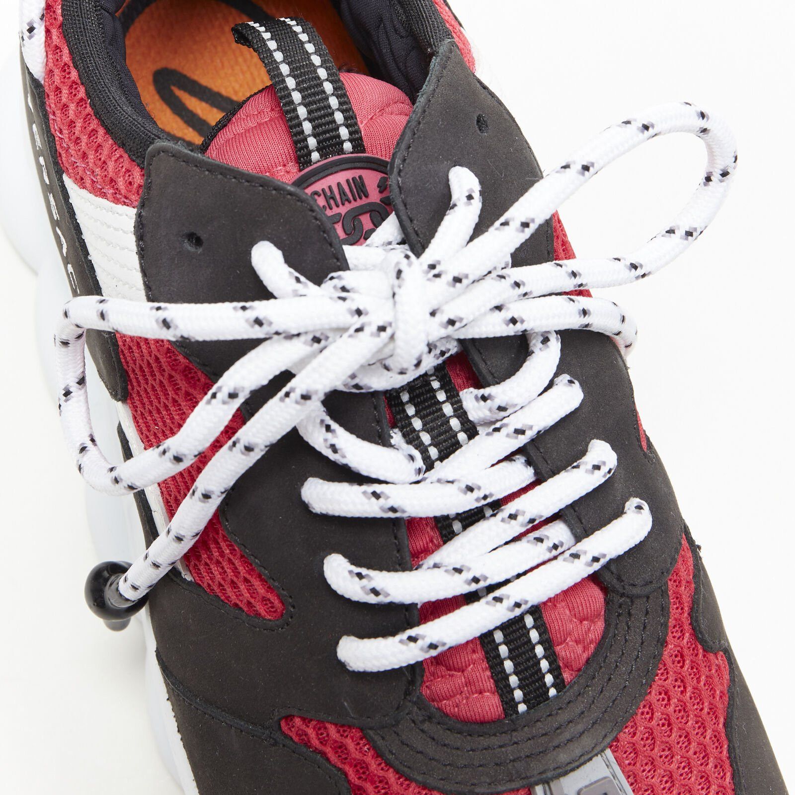Versace new VERSACE Chain Reaction black suede fuschia red low chunky sneaker EU37 US7 Size US 7 / IT 37 - 11 Thumbnail