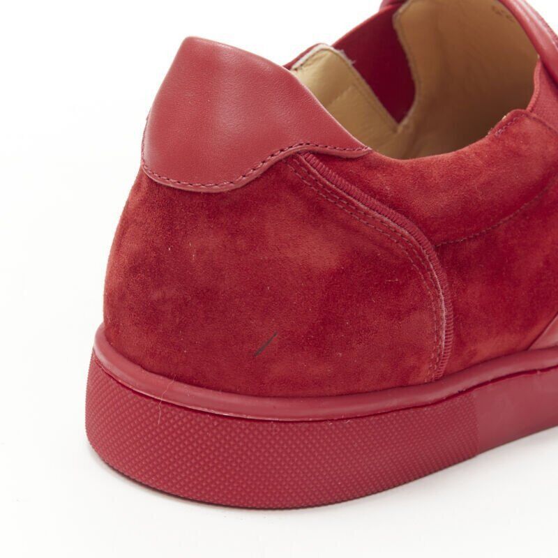 Christian Louboutin new CHRISTIAN LOUBOUTIN Sailor Boat red suede degrade strass low sneaker EU41.5 Size US 8.5 / EU 41-42 - 10 Thumbnail