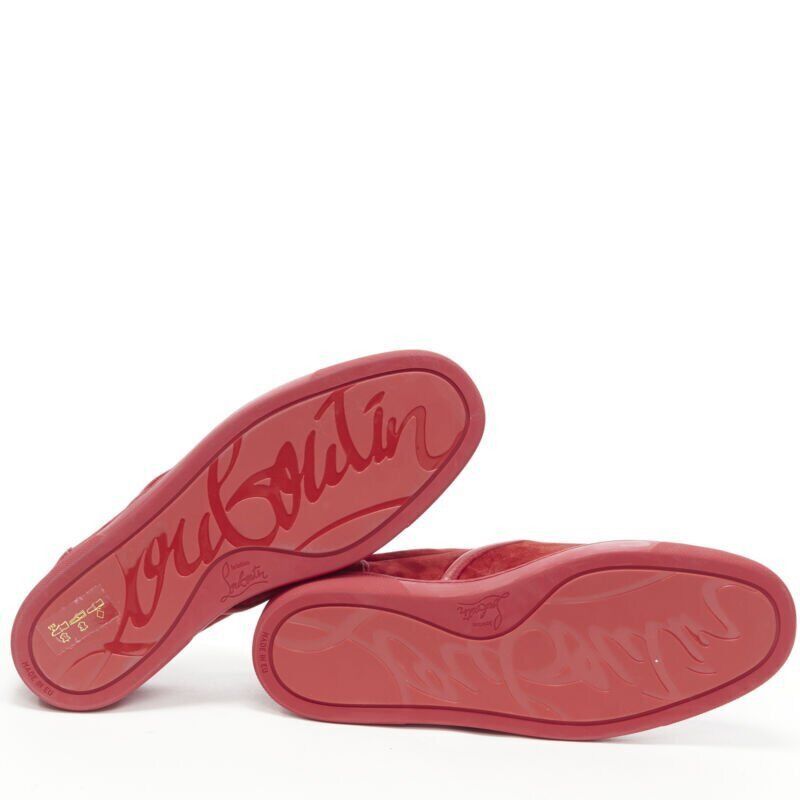 Christian Louboutin new CHRISTIAN LOUBOUTIN Sailor Boat red suede degrade strass low sneaker EU41.5 Size US 8.5 / EU 41-42 - 7 Thumbnail