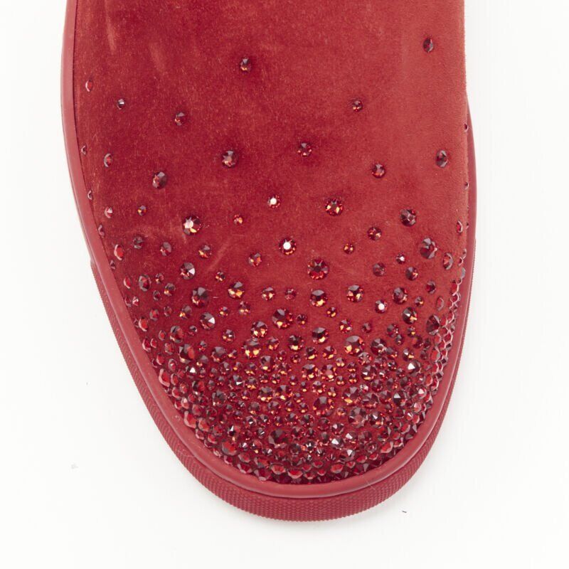 Christian Louboutin new CHRISTIAN LOUBOUTIN Sailor Boat red suede degrade strass low sneaker EU41.5 Size US 8.5 / EU 41-42 - 8 Thumbnail