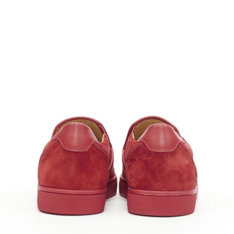 Christian Louboutin new CHRISTIAN LOUBOUTIN Sailor Boat red suede degrade strass low sneaker EU41.5 Size US 8.5 / EU 41-42 - 6 Thumbnail