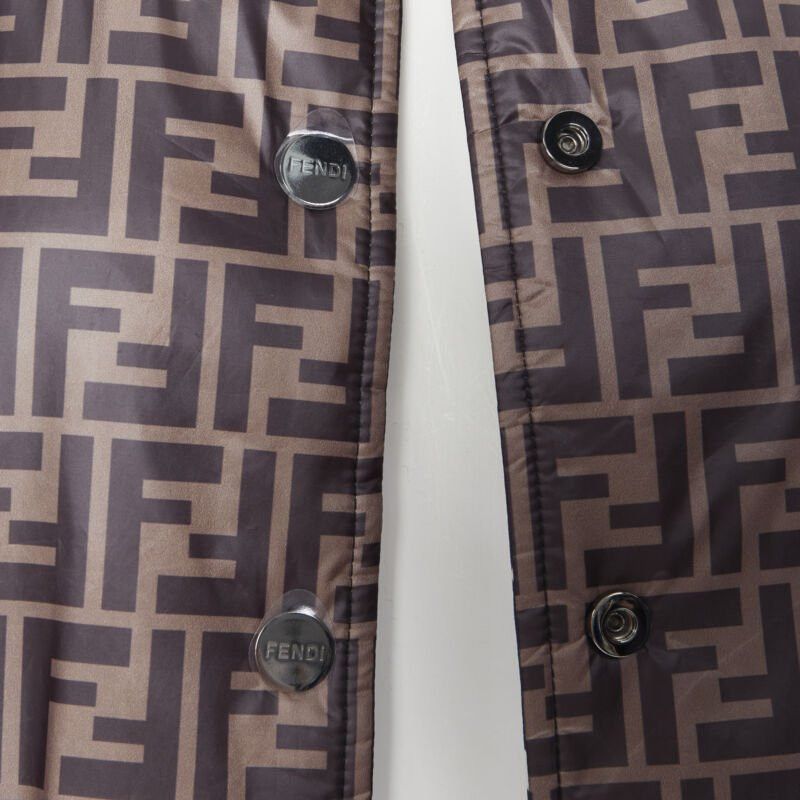 Fendi new FENDI FILA reversible colorblocked silk Zucca monogram bomber jacket IT38 XS Size XS / US 0-2 / IT 36-38 - 10 Thumbnail