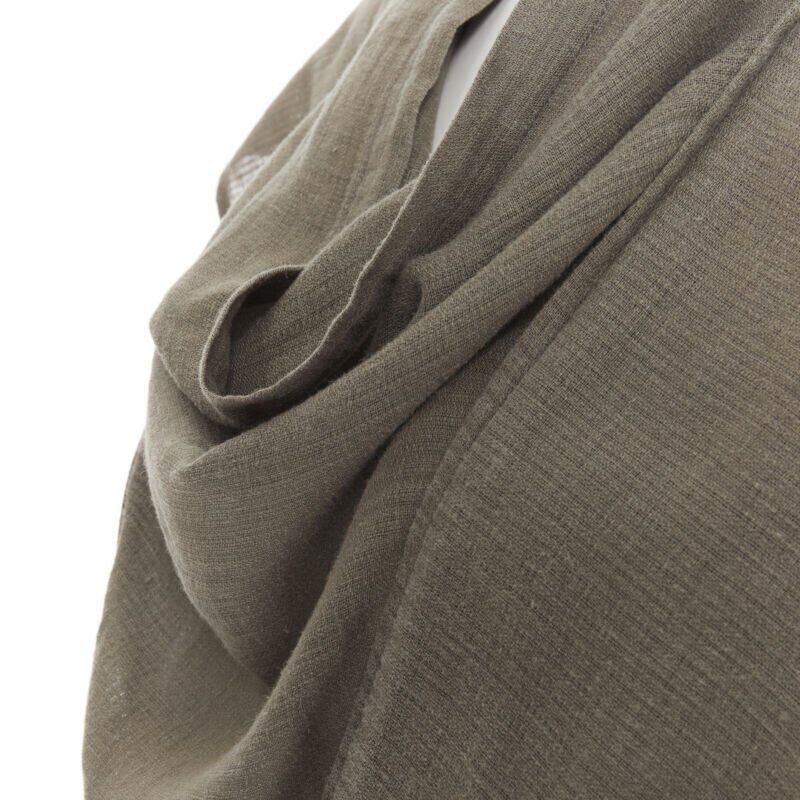 Issey Miyake vintage ISSEY MIYAKE 1980's beige linen yellow obi belt cowl neck dress M rare Size M / US 6-8 / IT 42-44 - 7 Thumbnail