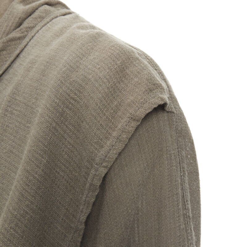 Issey Miyake vintage ISSEY MIYAKE 1980's beige linen yellow obi belt cowl neck dress M rare Size M / US 6-8 / IT 42-44 - 8 Thumbnail