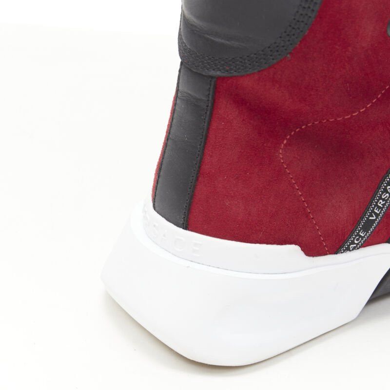 Versace VERSACE red suede Medusa emblem nastro logo ribbon high top sneakers EU40 Size US 7 / EU 40 - 9 Thumbnail