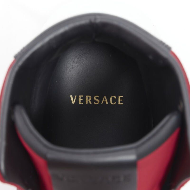 Versace VERSACE red suede Medusa emblem nastro logo ribbon high top sneakers EU40 Size US 7 / EU 40 - 10 Thumbnail