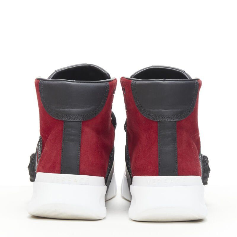 Versace VERSACE red suede Medusa emblem nastro logo ribbon high top sneakers EU40 Size US 7 / EU 40 - 5 Thumbnail