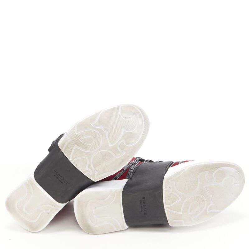 Versace VERSACE red suede Medusa emblem nastro logo ribbon high top sneakers EU40 Size US 7 / EU 40 - 6 Thumbnail