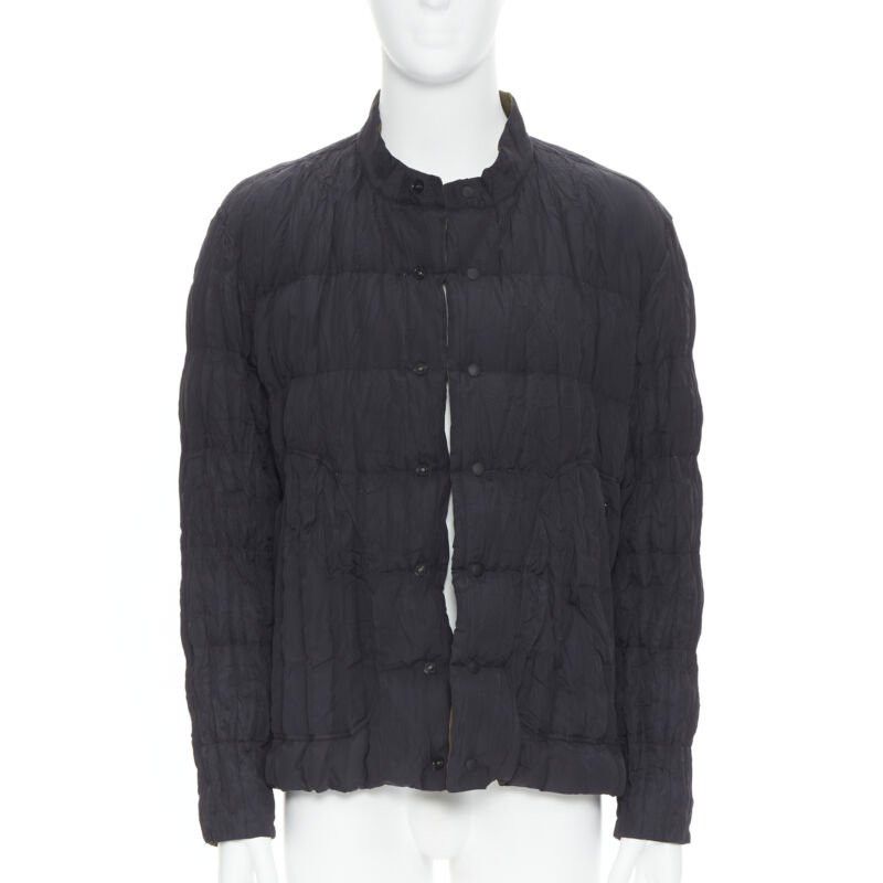 Issey Miyake ISSEY MIYAKE black green reversible pleated crinkled padded jacket L Size US L / EU 52-54 / 3 - 4 Thumbnail