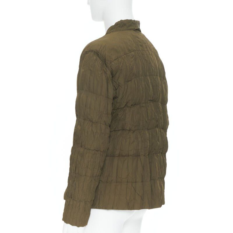 Issey Miyake ISSEY MIYAKE black green reversible pleated crinkled padded jacket L Size US L / EU 52-54 / 3 - 8 Thumbnail