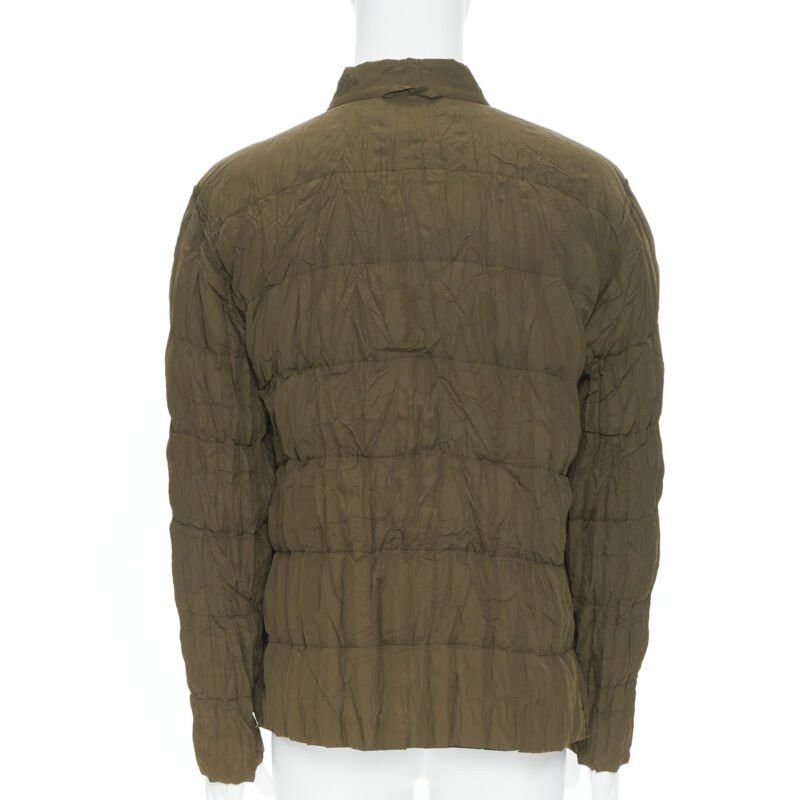 Issey Miyake ISSEY MIYAKE black green reversible pleated crinkled padded jacket L Size US L / EU 52-54 / 3 - 7 Thumbnail