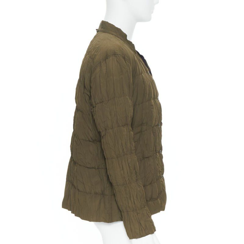 Issey Miyake ISSEY MIYAKE black green reversible pleated crinkled padded jacket L Size US L / EU 52-54 / 3 - 5 Thumbnail