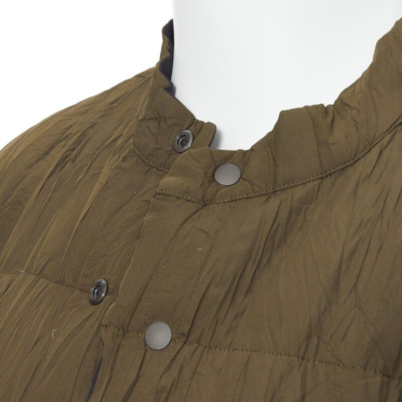 Issey Miyake ISSEY MIYAKE black green reversible pleated crinkled padded jacket L Size US L / EU 52-54 / 3 - 2 Thumbnail