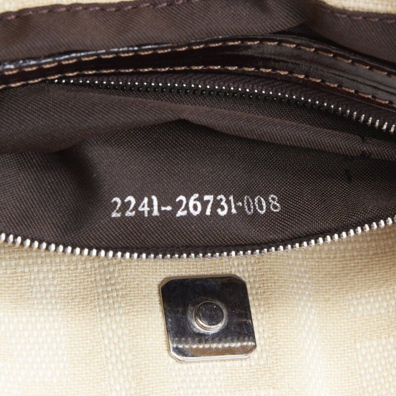 Fendi vintage FENDI Zucca FF Monogram beige canvas leather 90's top handle tote bag Size ONE SIZE - 12 Thumbnail