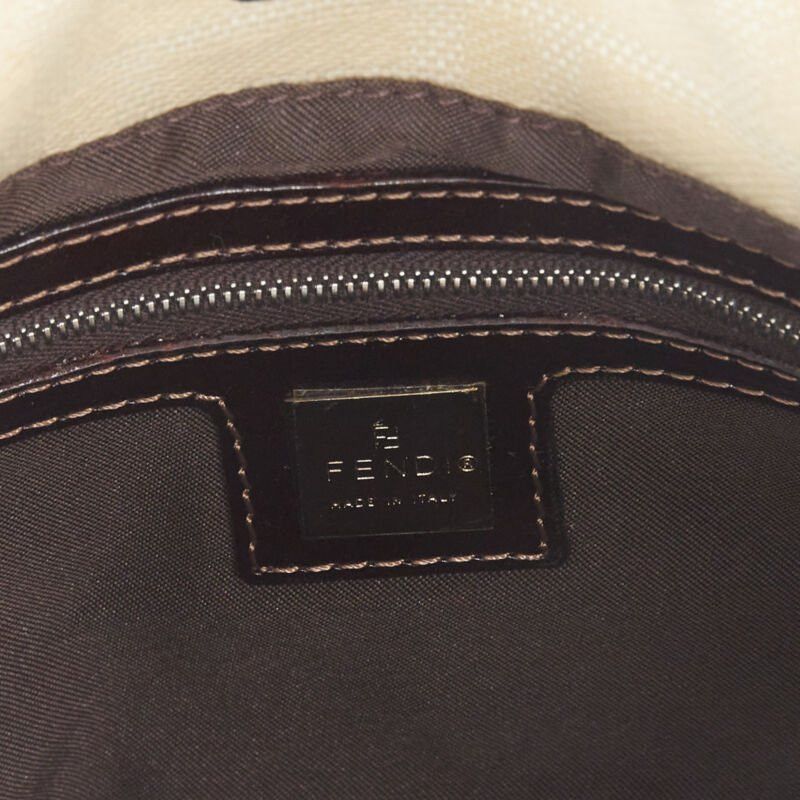 Fendi vintage FENDI Zucca FF Monogram beige canvas leather 90's top handle tote bag Size ONE SIZE - 11 Thumbnail