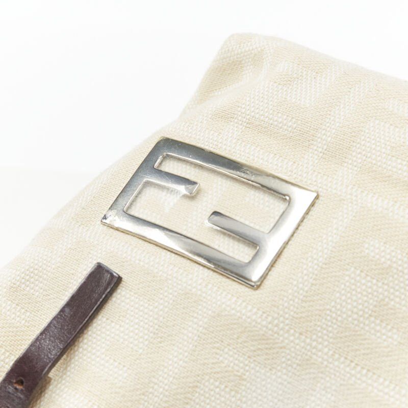 Fendi vintage FENDI Zucca FF Monogram beige canvas leather 90's top handle tote bag Size ONE SIZE - 7 Thumbnail