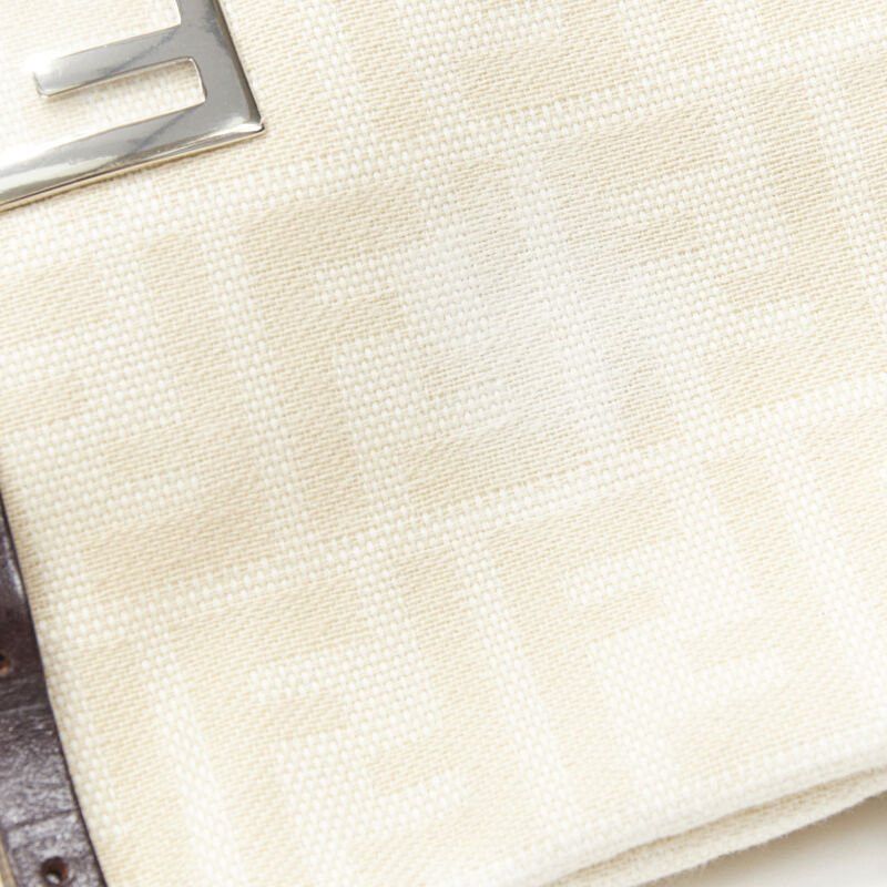 Fendi vintage FENDI Zucca FF Monogram beige canvas leather 90's top handle tote bag Size ONE SIZE - 9 Thumbnail