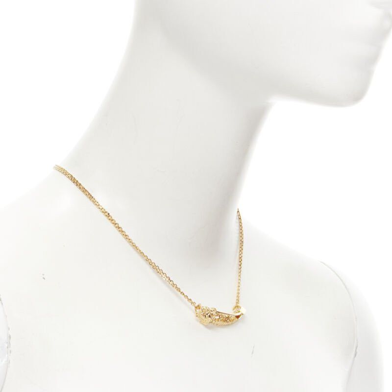Versace new VERSACE Safety Pin Medusa pendant gold nickel short necklace choker Size ONE SIZE - 3 Thumbnail