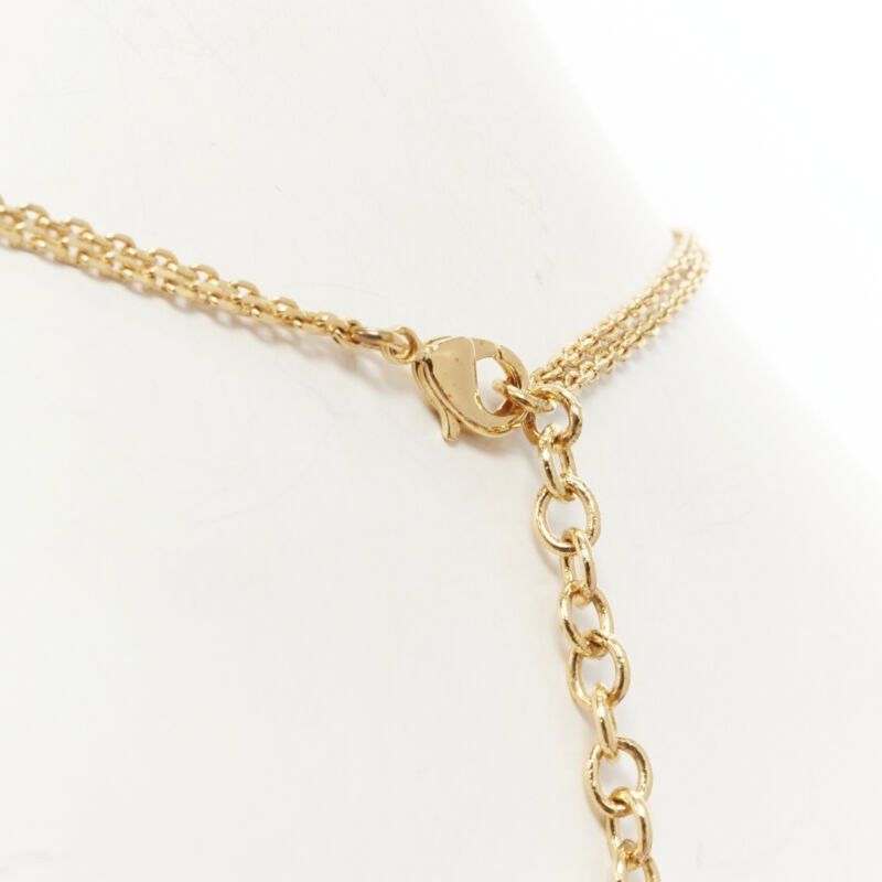 Versace new VERSACE Safety Pin Medusa pendant gold nickel short necklace choker Size ONE SIZE - 8 Thumbnail
