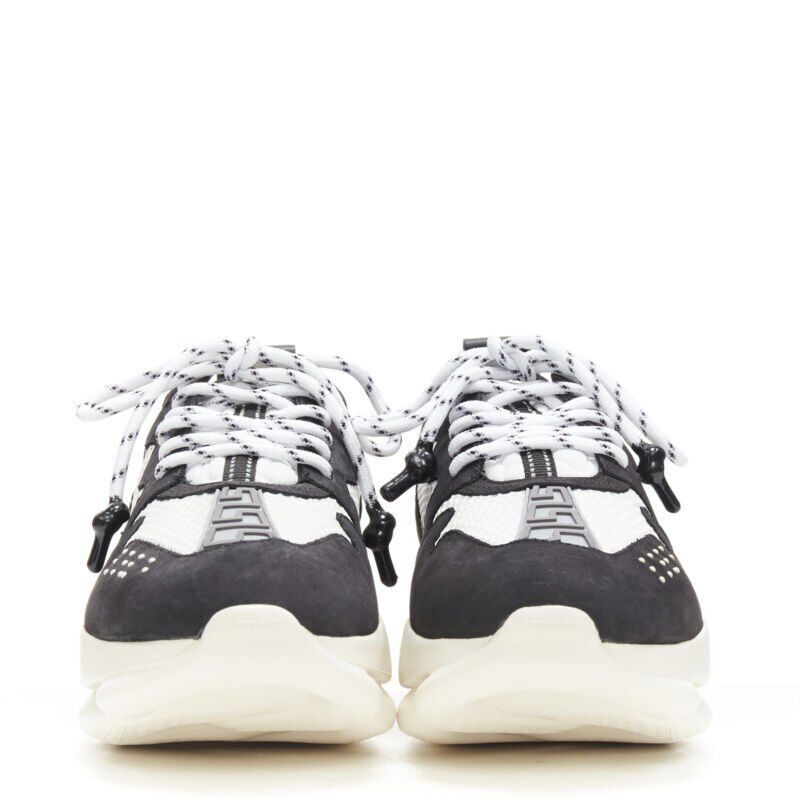 Versace new VERSACE Chain Reaction black white red suede mesh low chunky sneaker EU41 Size US 8 / EU 41 - 3 Thumbnail
