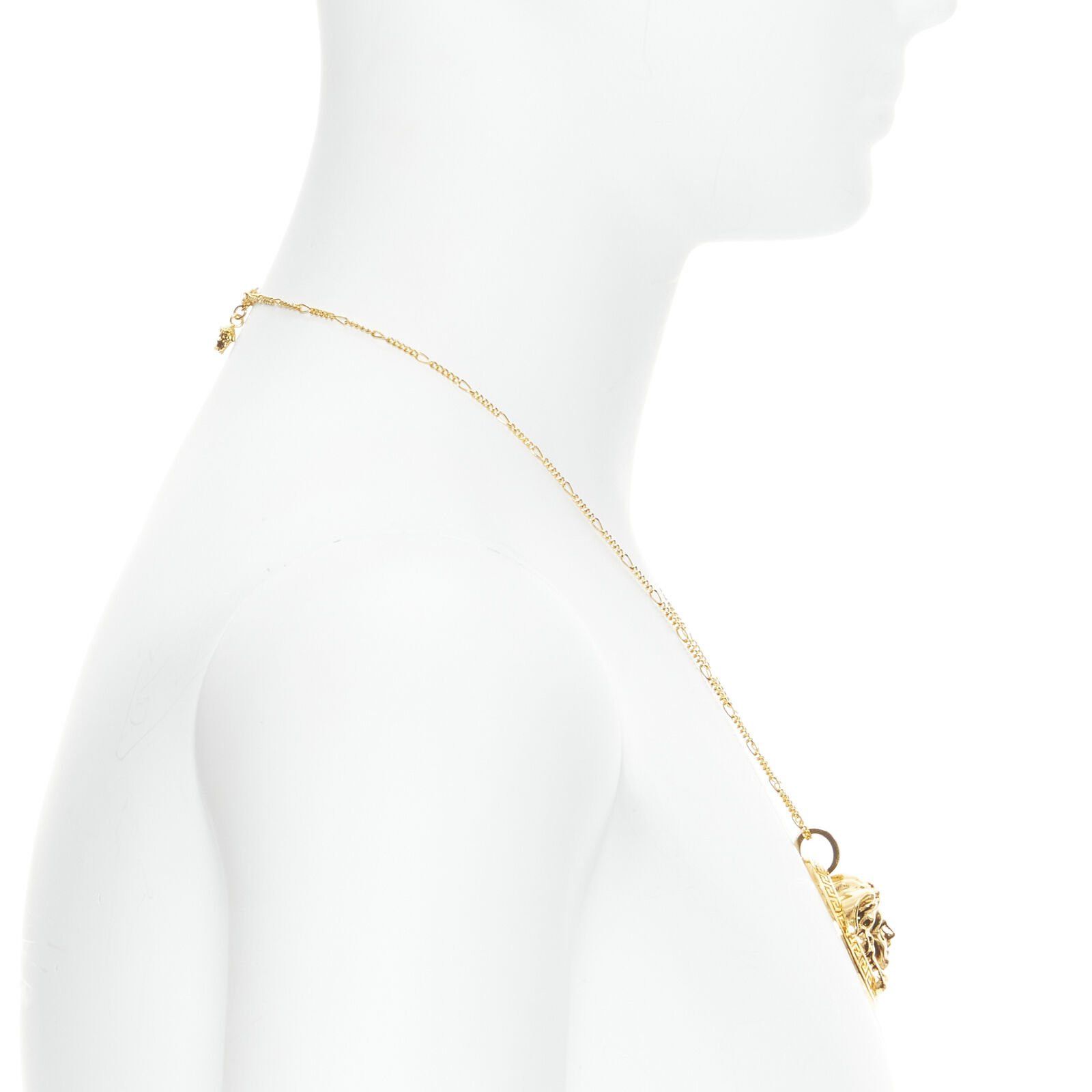 Versace VERSACE Medusa Greca coin medallion gold tone nickel short necklace Size ONE SIZE - 4 Thumbnail