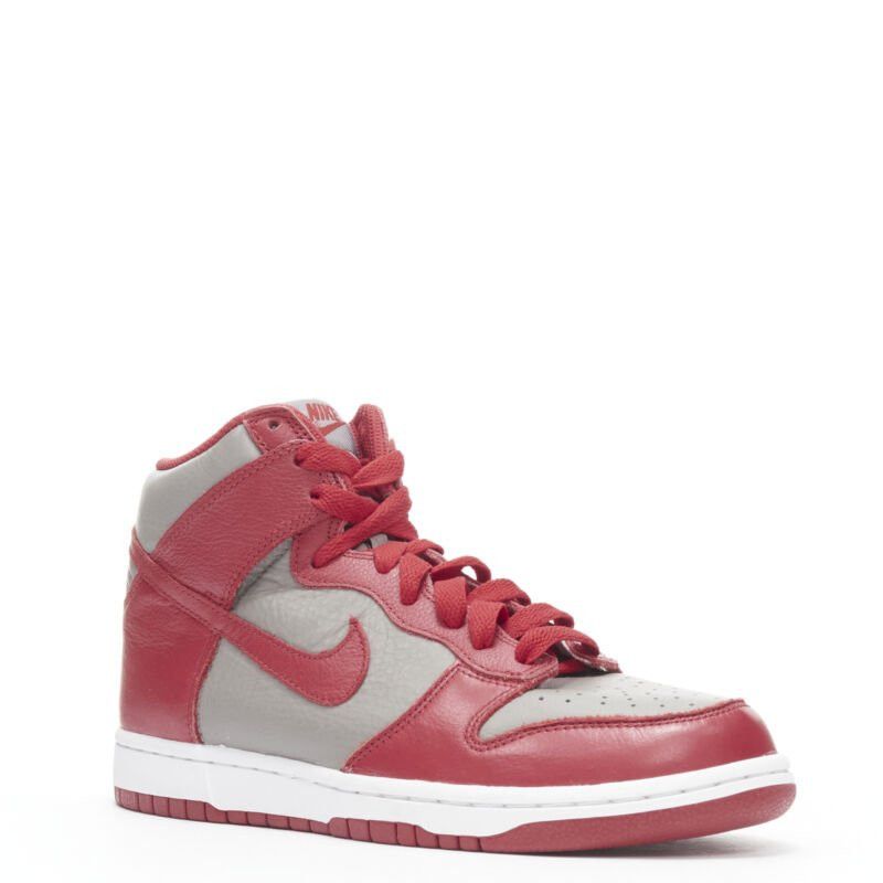 Nike NIKE Dunk High UNLV soft grey university red high top dunk sneaker US8 EU38 Size US 8 / IT 38 - 2 Thumbnail