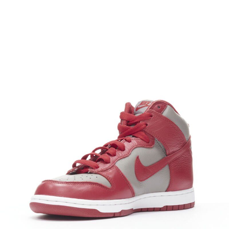 Nike NIKE Dunk High UNLV soft grey university red high top dunk sneaker US8 EU38 Size US 8 / IT 38 - 4 Thumbnail