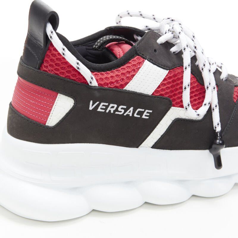 Versace new VERSACE Chain Reaction Black Red suede low top chunky sneaker EU38.5 US5.5 Size US 5.5 / EU 38 - 9 Thumbnail