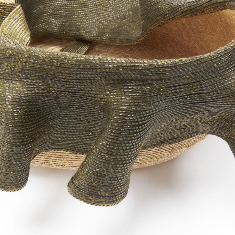 Rosie Assoulin new ROSIE ASSOULIN Oversized East West green ruffle raffia basket bag Size ONE SIZE - 7 Thumbnail