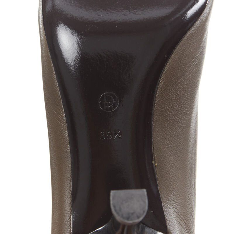 The Row new THE ROW Bourgeoise Stretch taupe brown pointy curved heel low bootie EU35.5 Size US 5.5 / IT 35.5 - 9 Thumbnail