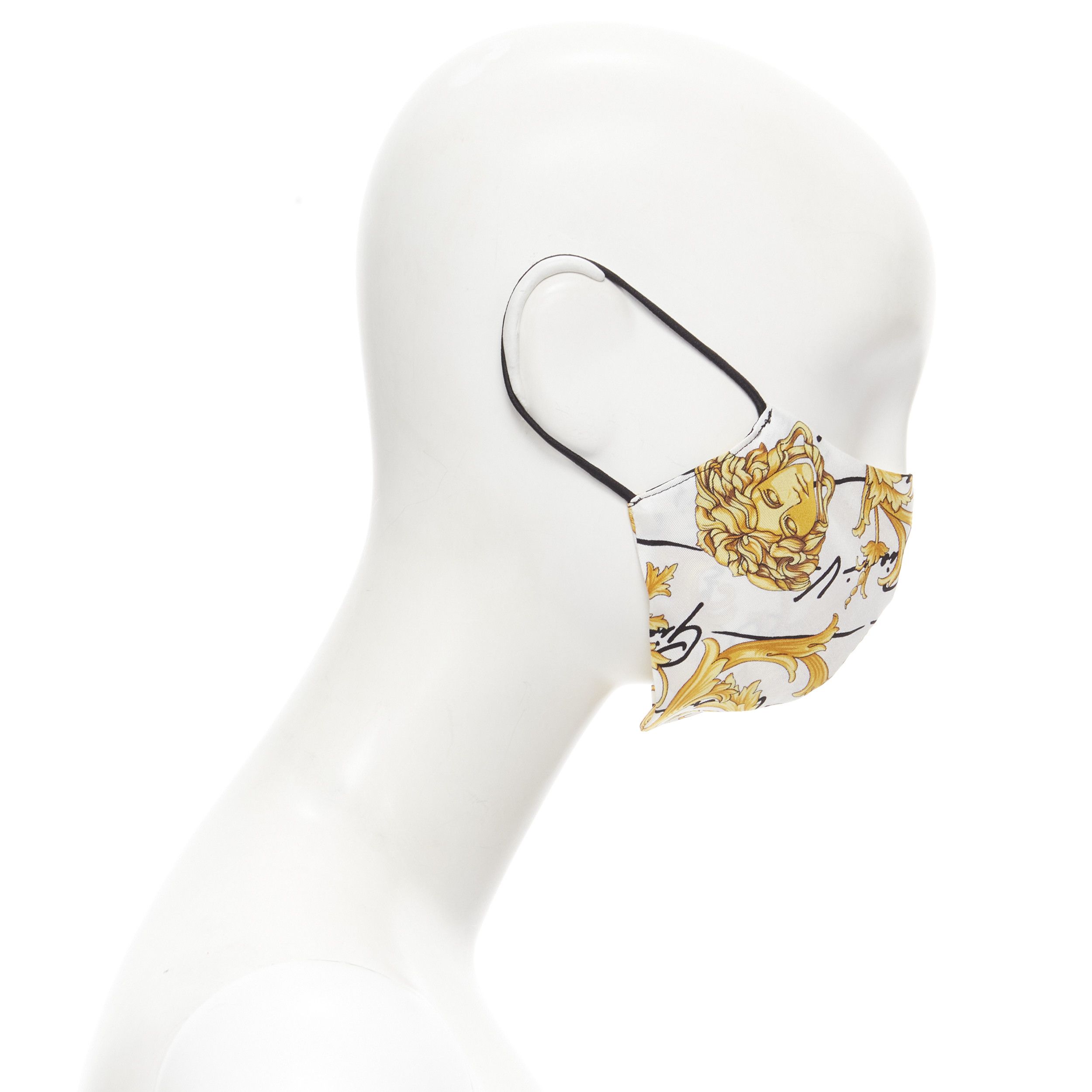 Versace VERSACE Gianni Signature gold Medusa Baroque 100% silk face mask Size ONE SIZE - 10 Thumbnail