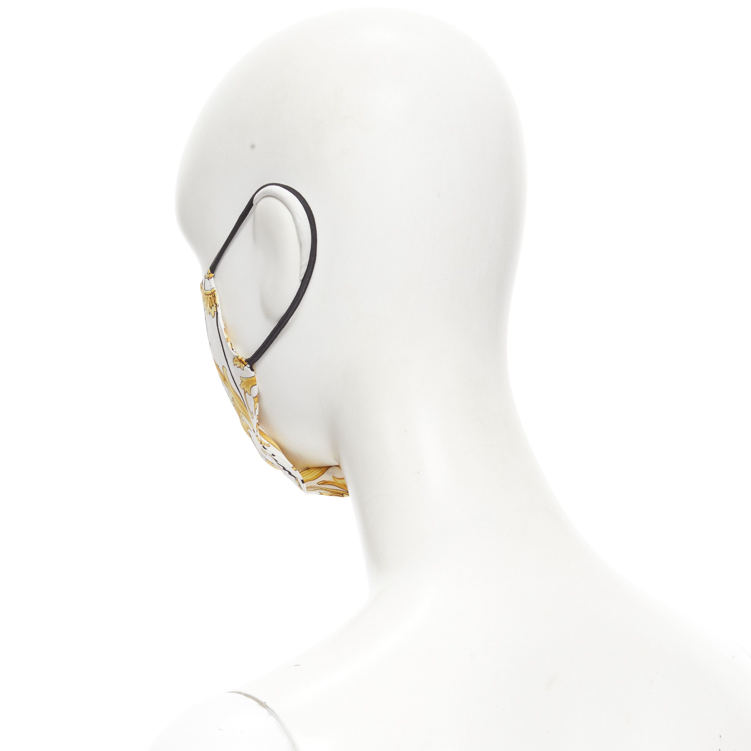 Versace VERSACE Gianni Signature gold Medusa Baroque 100% silk face mask Size ONE SIZE - 11 Thumbnail
