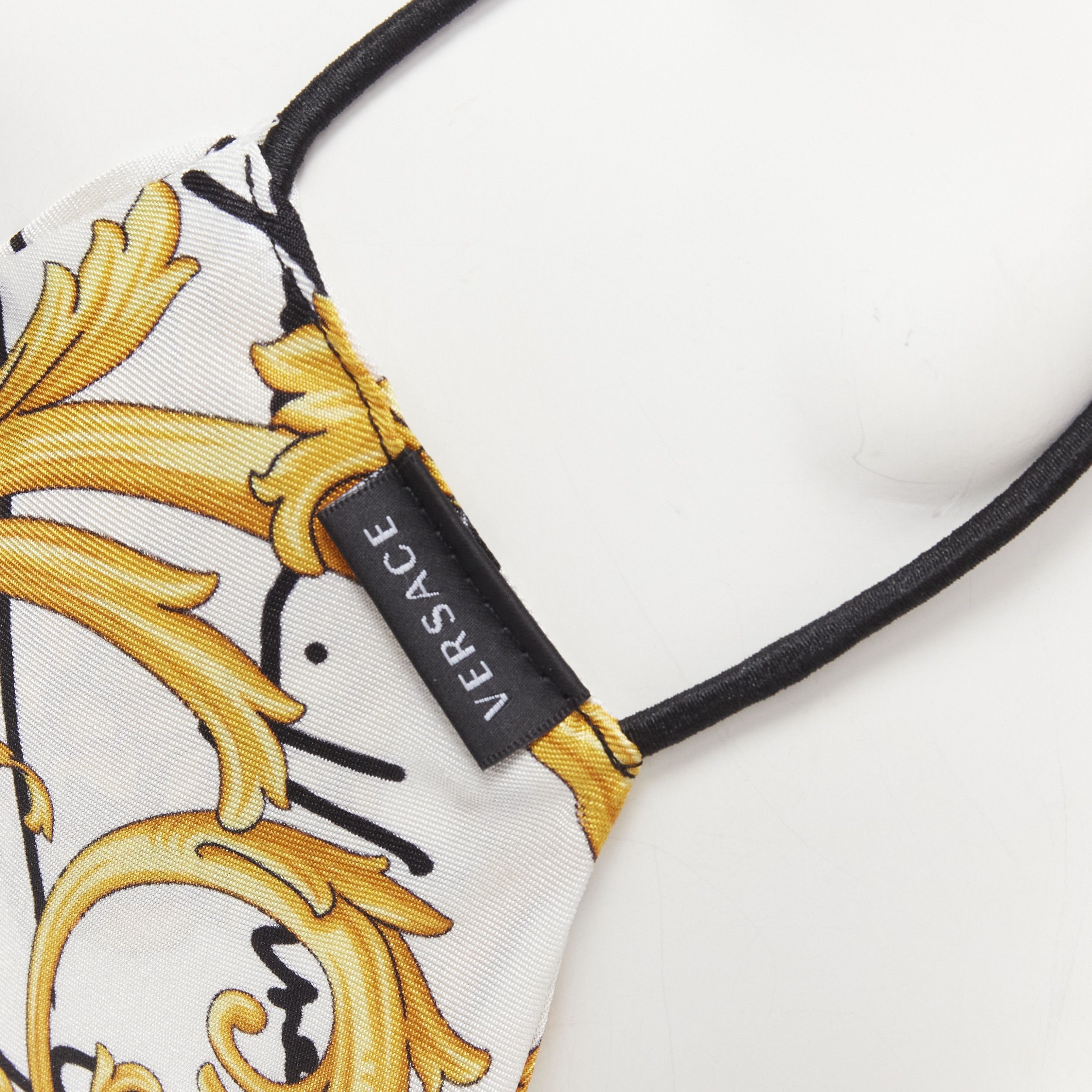 Versace VERSACE Gianni Signature gold Medusa Baroque 100% silk face mask Size ONE SIZE - 13 Thumbnail