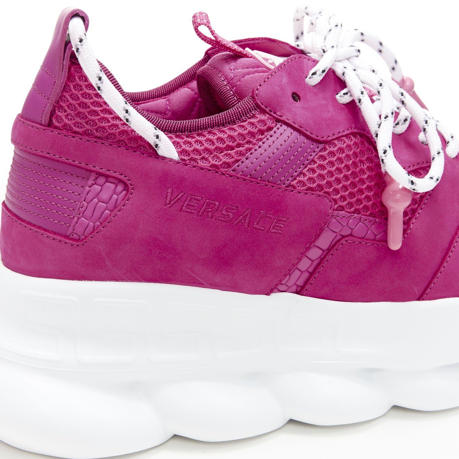Versace new VERSACE Chain Reaction Blowzy all pink suede low top chunky sneaker EU39 Size US 6 / EU 39 - 8 Thumbnail