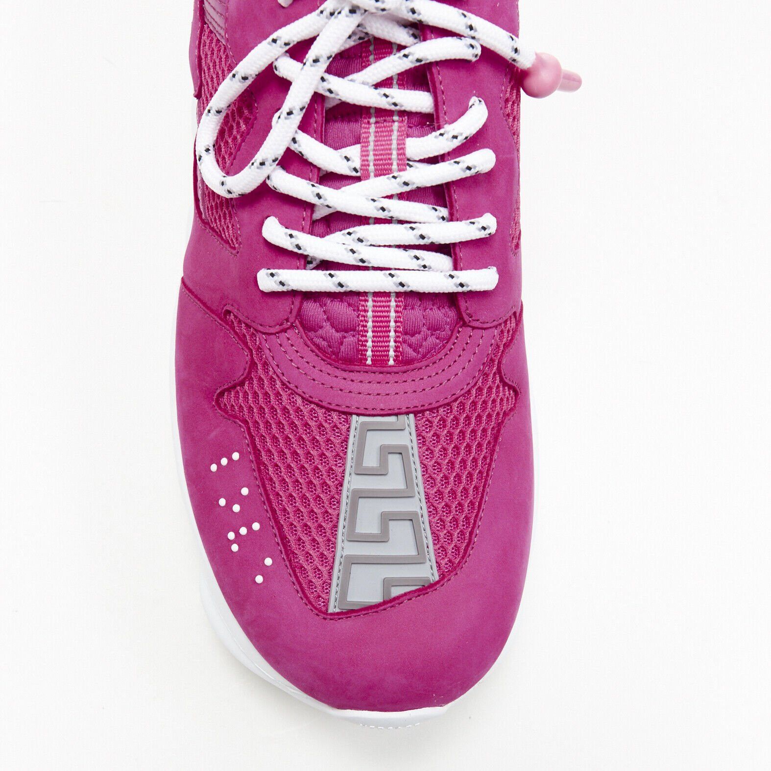 Versace new VERSACE Chain Reaction Blowzy all pink suede low top chunky sneaker EU39 Size US 6 / EU 39 - 6 Thumbnail