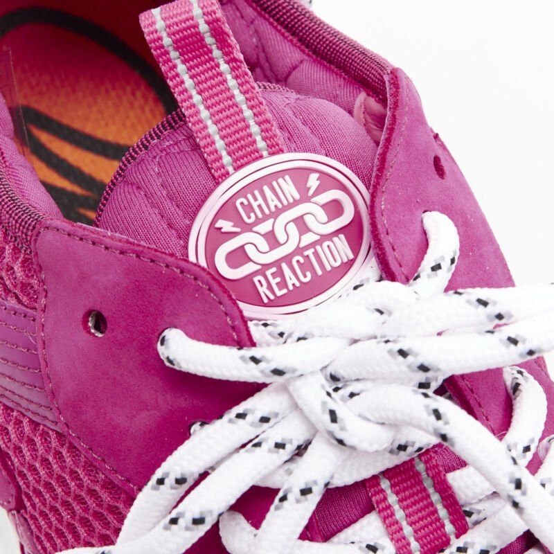 Versace new VERSACE Chain Reaction Blowzy all pink suede low top chunky sneaker EU40.5 Size US 7.5 / EU 40-41 - 10 Thumbnail