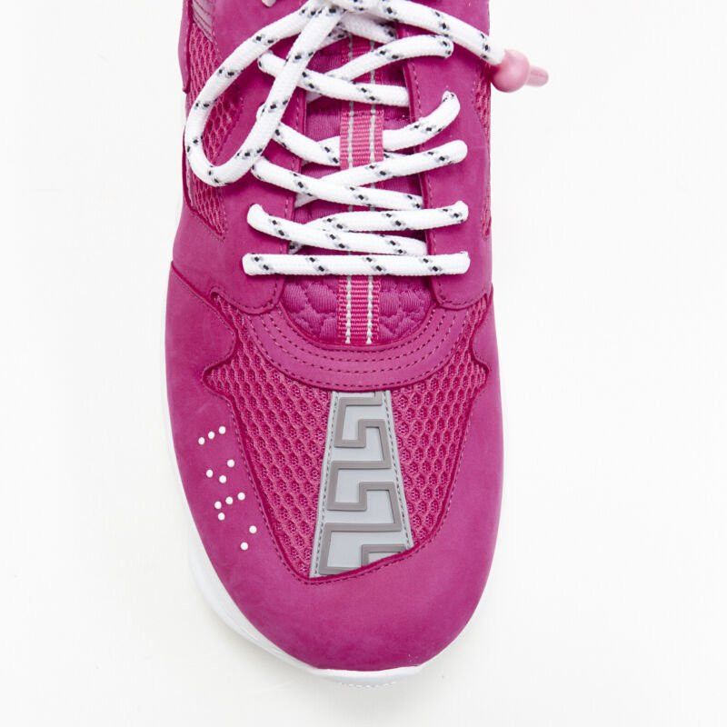 Versace new VERSACE Chain Reaction Blowzy all pink suede low top chunky sneaker EU40.5 Size US 7.5 / EU 40-41 - 6 Thumbnail