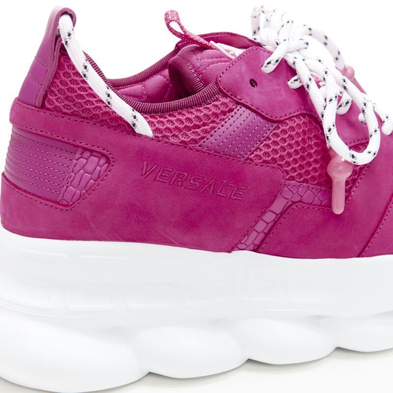Versace new VERSACE Chain Reaction Blowzy all pink suede low top chunky sneaker EU40.5 Size US 7.5 / EU 40-41 - 8 Thumbnail